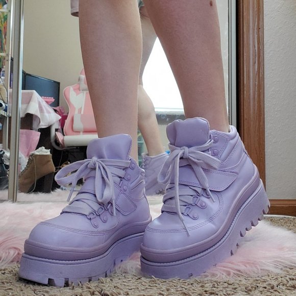 Jeffrey Campbell Shoes - Purple Jeffrey Campbell Top Peak Platform Sneakers